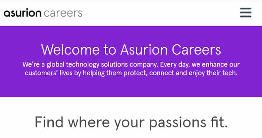 صفحة وظائف Asurion