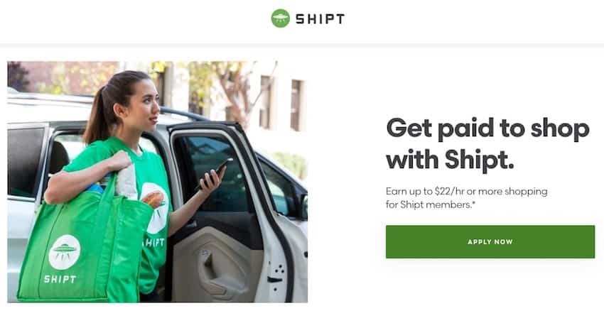 الصفحة الرئيسية لموقع Shipt للمتسوقين