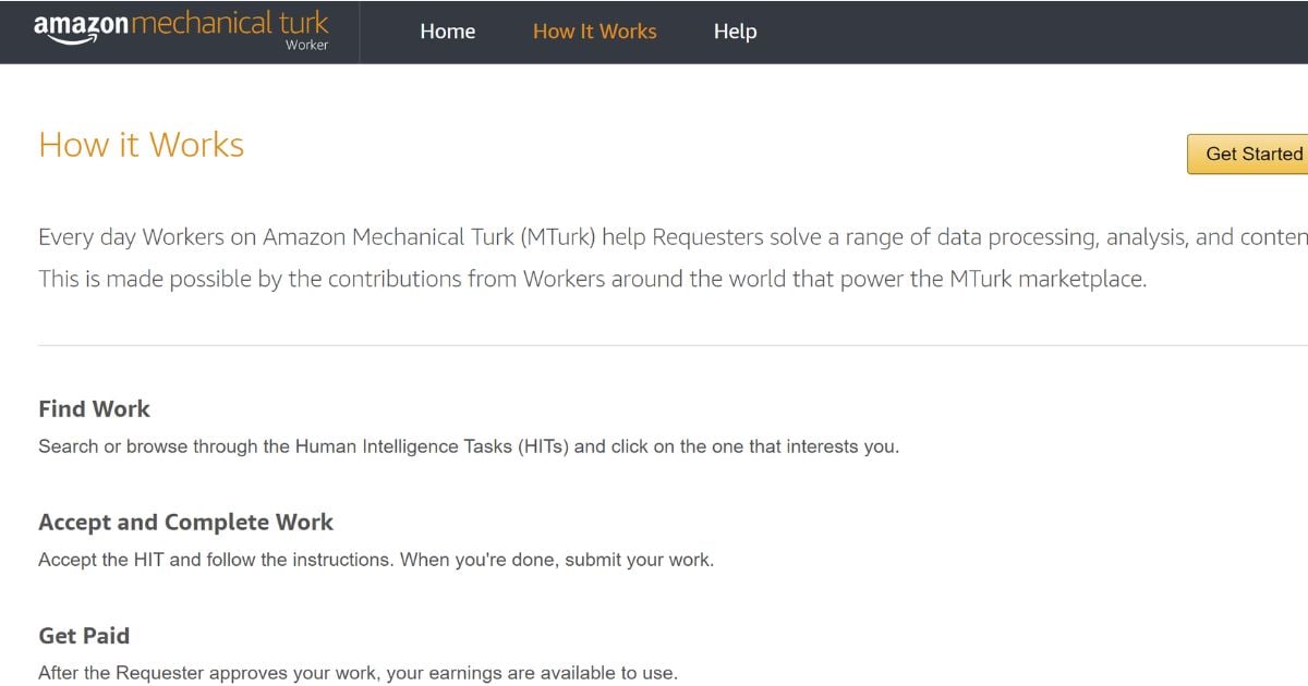 كن عاملًا في Amazon Mechanical Turk