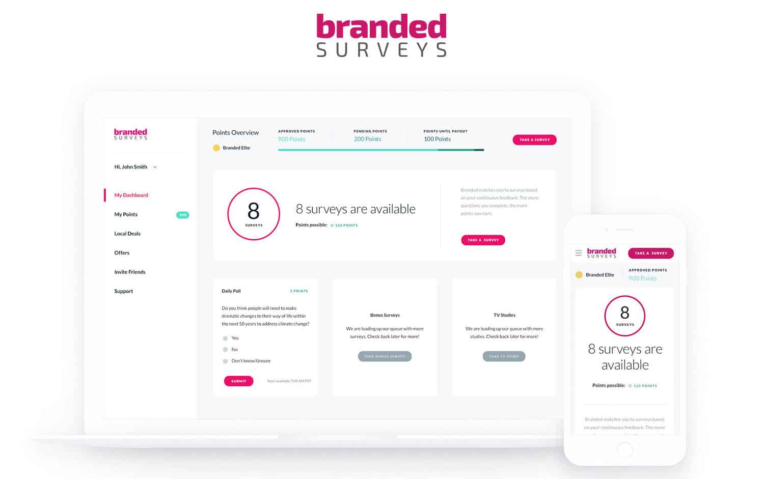 لوحة تحكم Branded Surveys المحسّنة