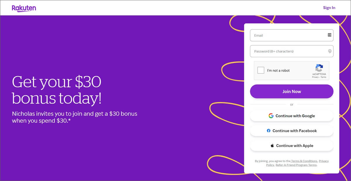 احصل على استرداد نقدي مع Rakuten