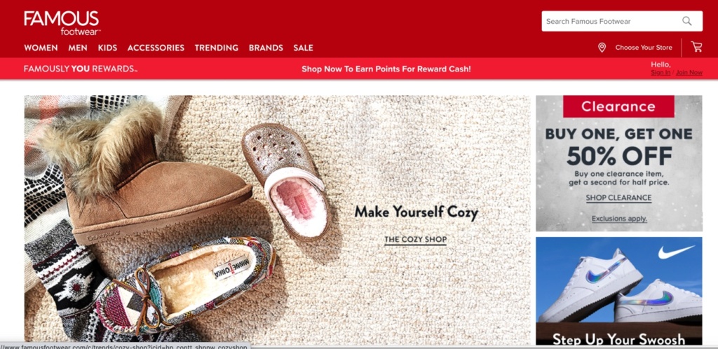 موقع Famous Footwear