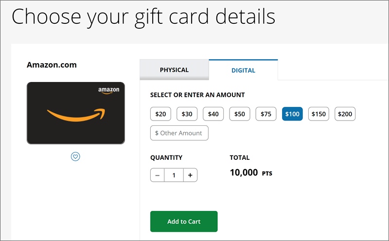 بطاقة هدايا Amazon من Chase Ultimate Rewards