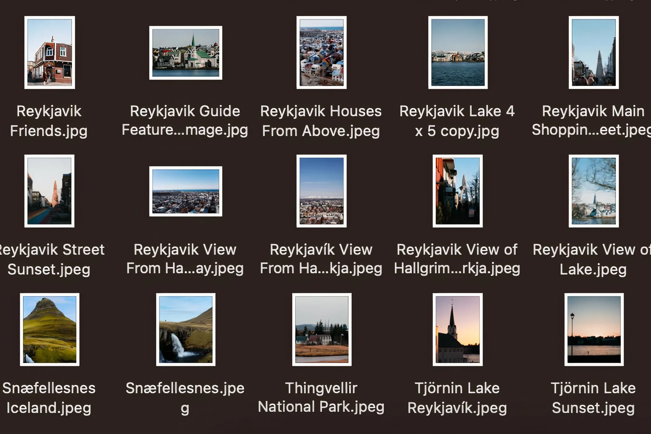 صور تم إعادة تسميتها في مجلد