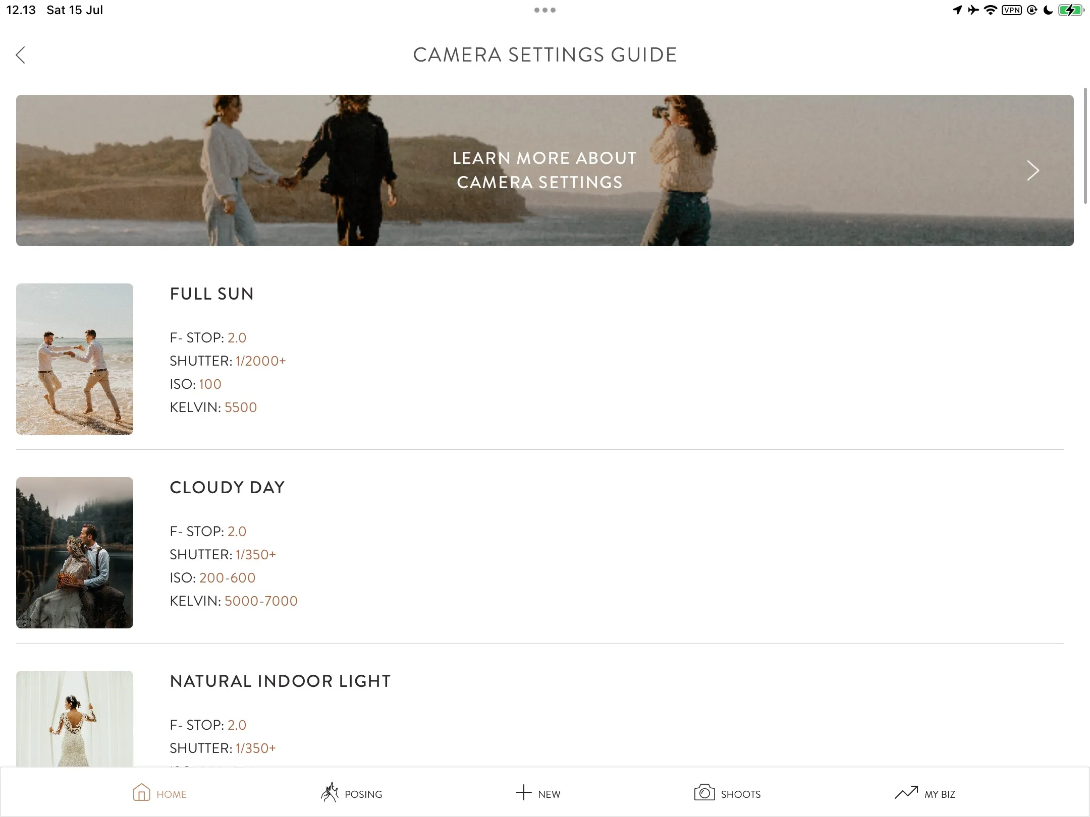 واجهة تطبيق Unscripted على نظام iPadOS