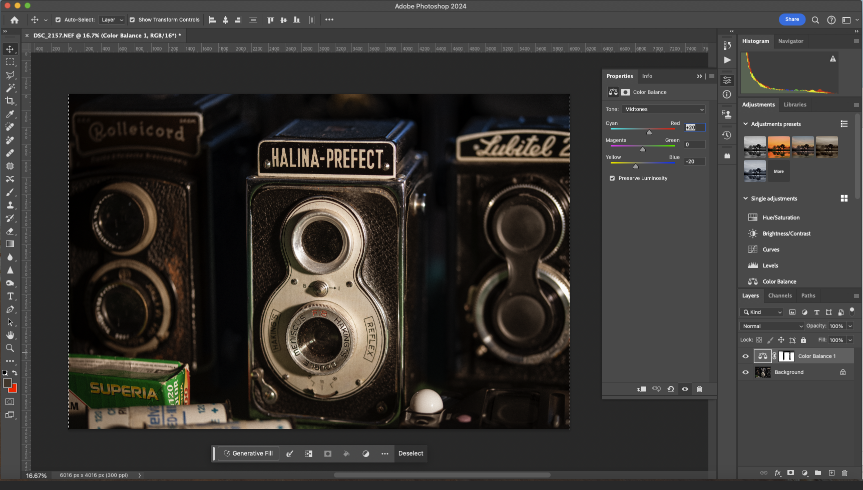 إضفاء نغمة دافئة على الصورة في Photoshop