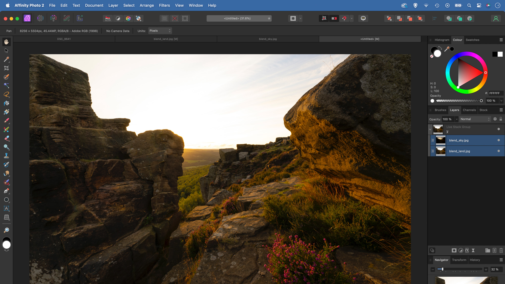تحرير الصور في Affinity Photo 2