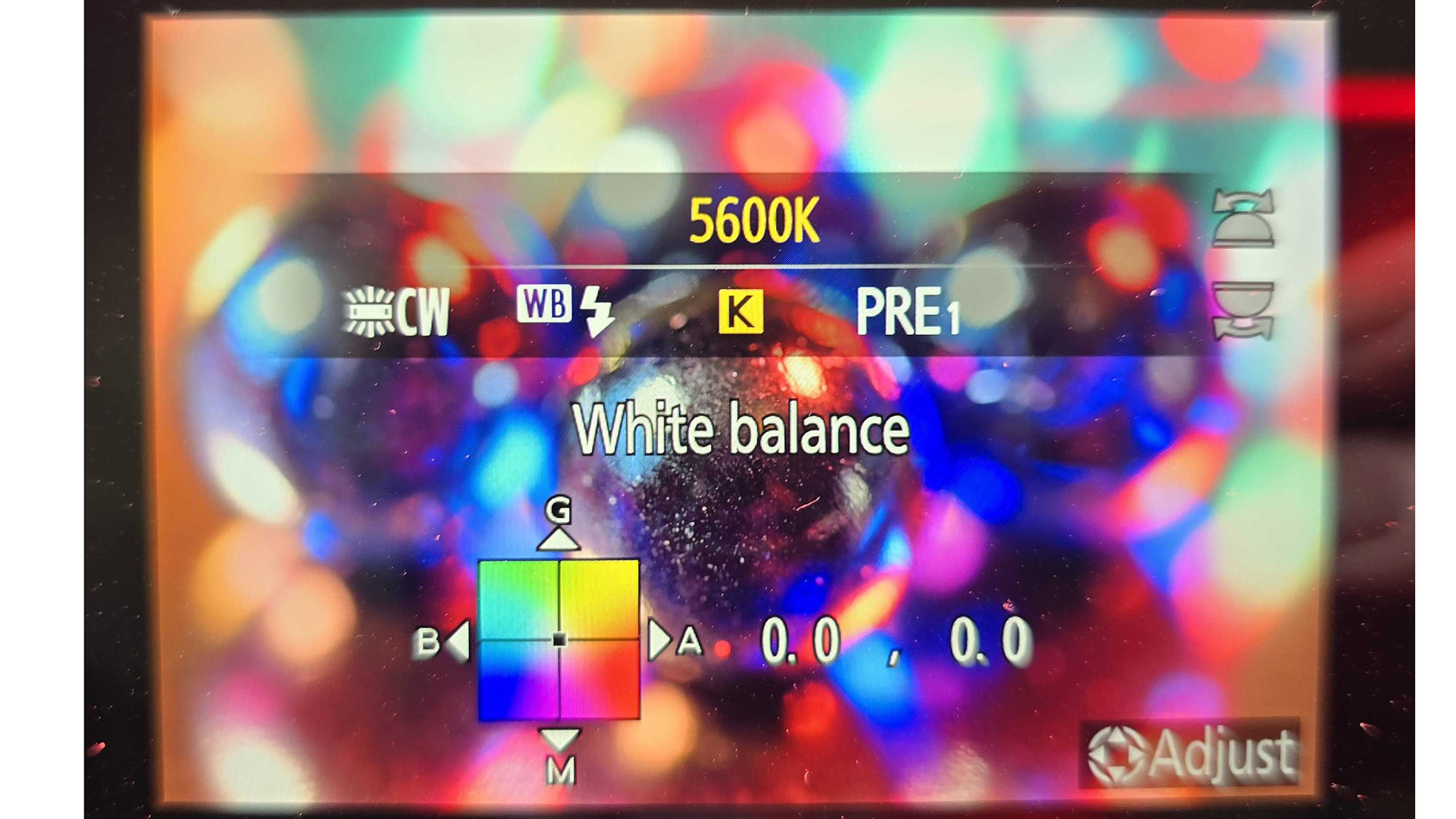 Stel de witbalans in op 5600K.