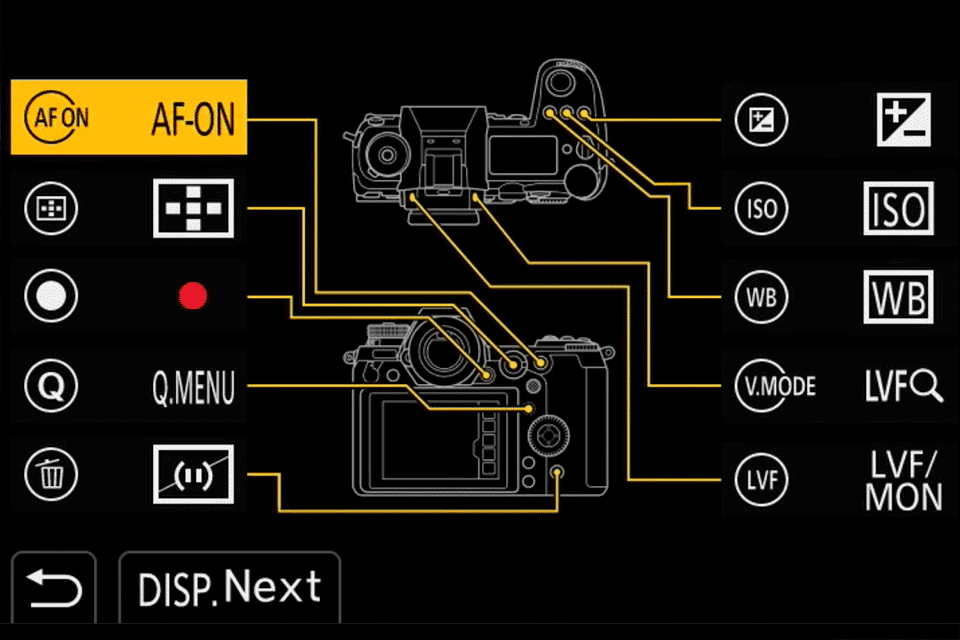 قائمة زر AF-ON في كاميرا Panasonic S1