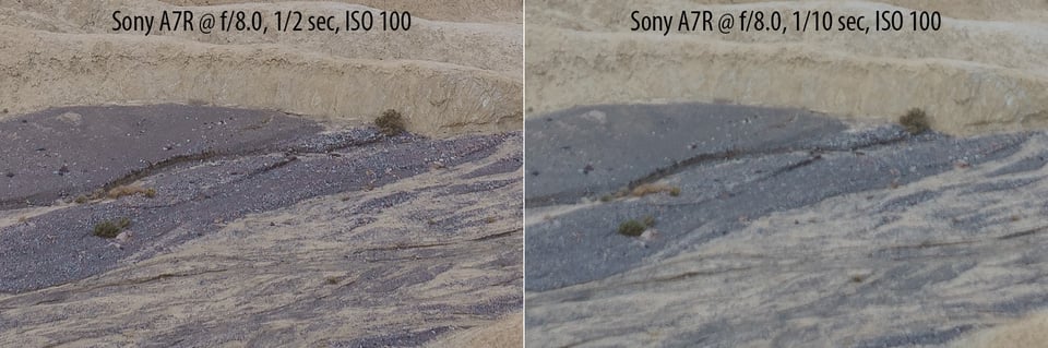 اهتزاز الكاميرا الناتج عن صدمة الغالق في كاميرا Sony A7R