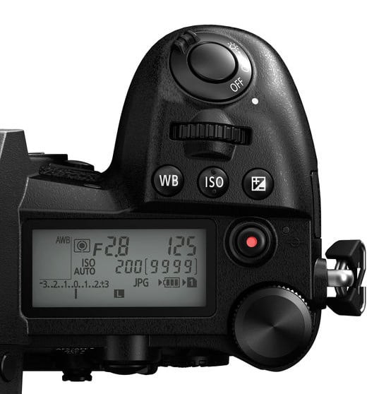 الجانب العلوي لكاميرا Panasonic G9