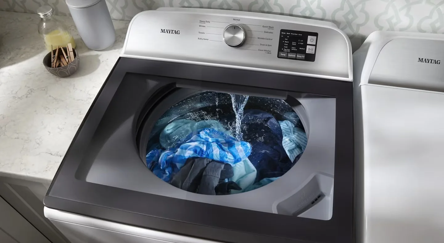 حل مشكلة رمز الخطأ F5E2 في غسالة Maytag