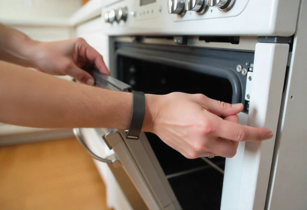 كيفية إزالة باب فرن GE