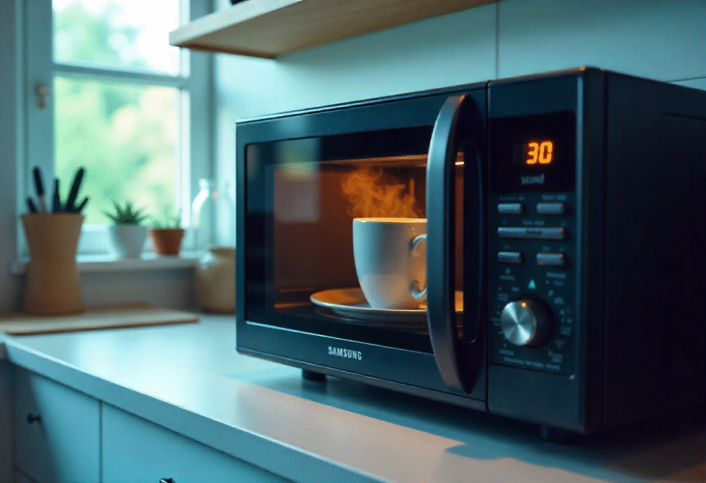 تغيير الوقت في ميكروويف Samsung