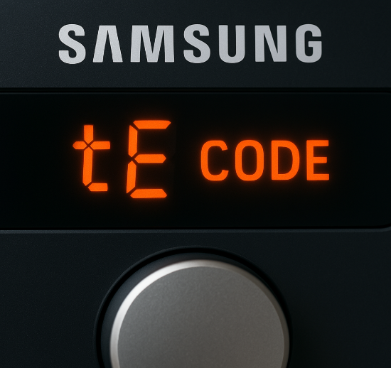 كود tE في نشافة Samsung استكشاف الأخطاء والحلول