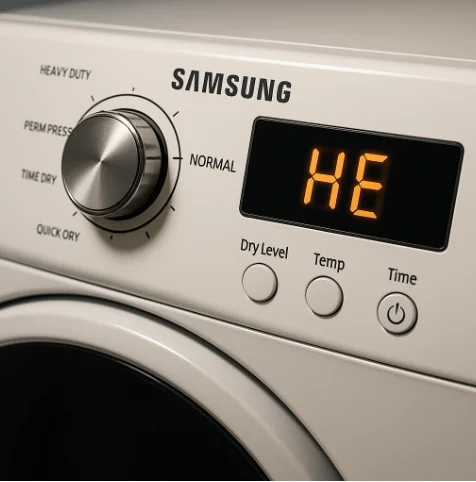 رمز HE في مجفف Samsung: حلول سريعة لمشكلة شائعة