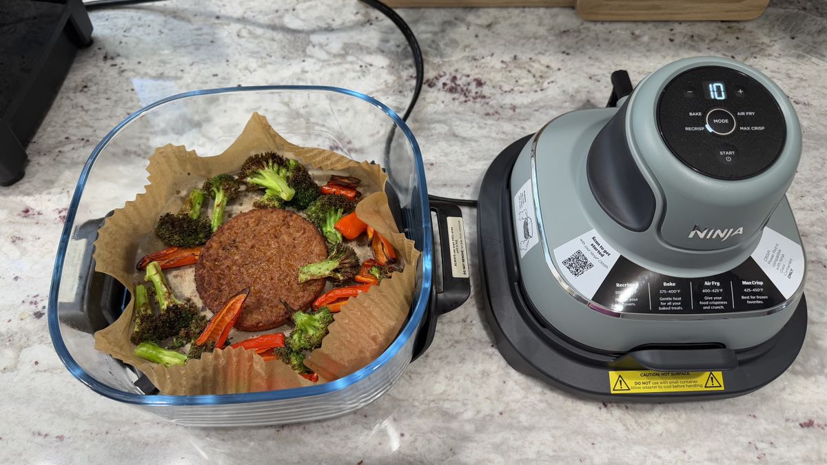 طعام تم قليه بالهواء في Ninja Crispi
