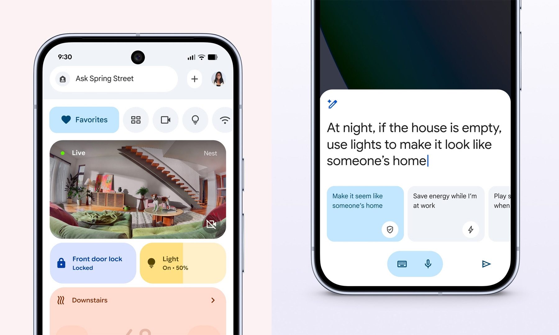 ميزات أتمتة Google Home Nest