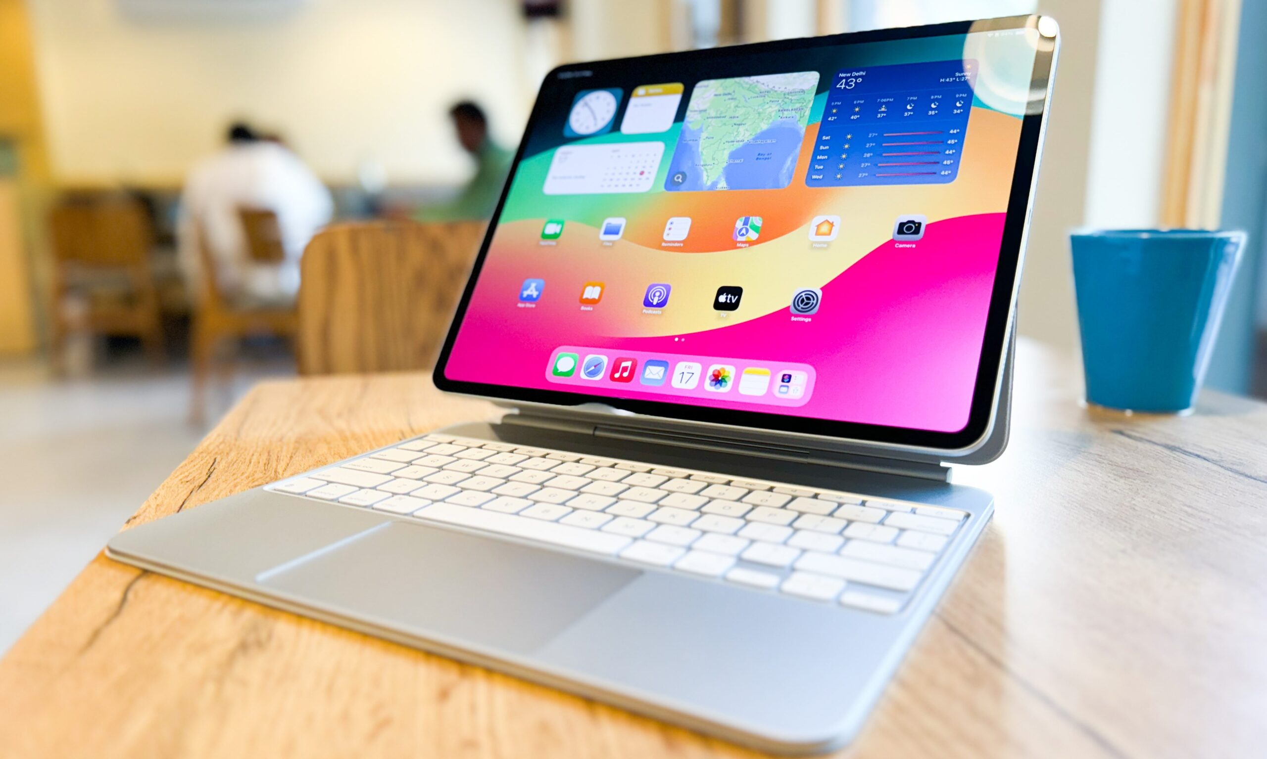 M4 iPad Pro met Magic Keyboard.