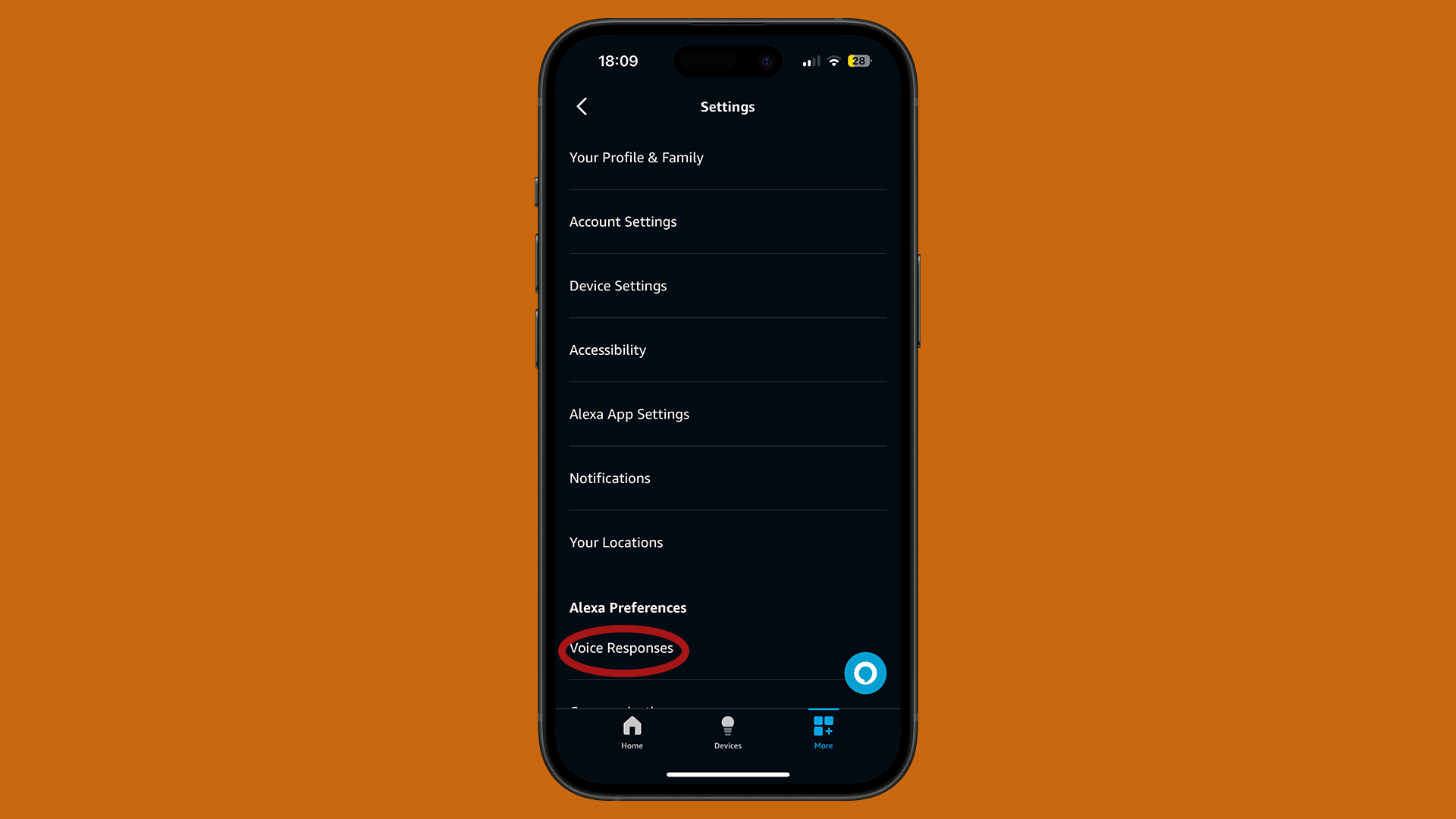 خطوات تفعيل وضع الهمس (Whisper Mode) في Alexa، معروضة على iPhone