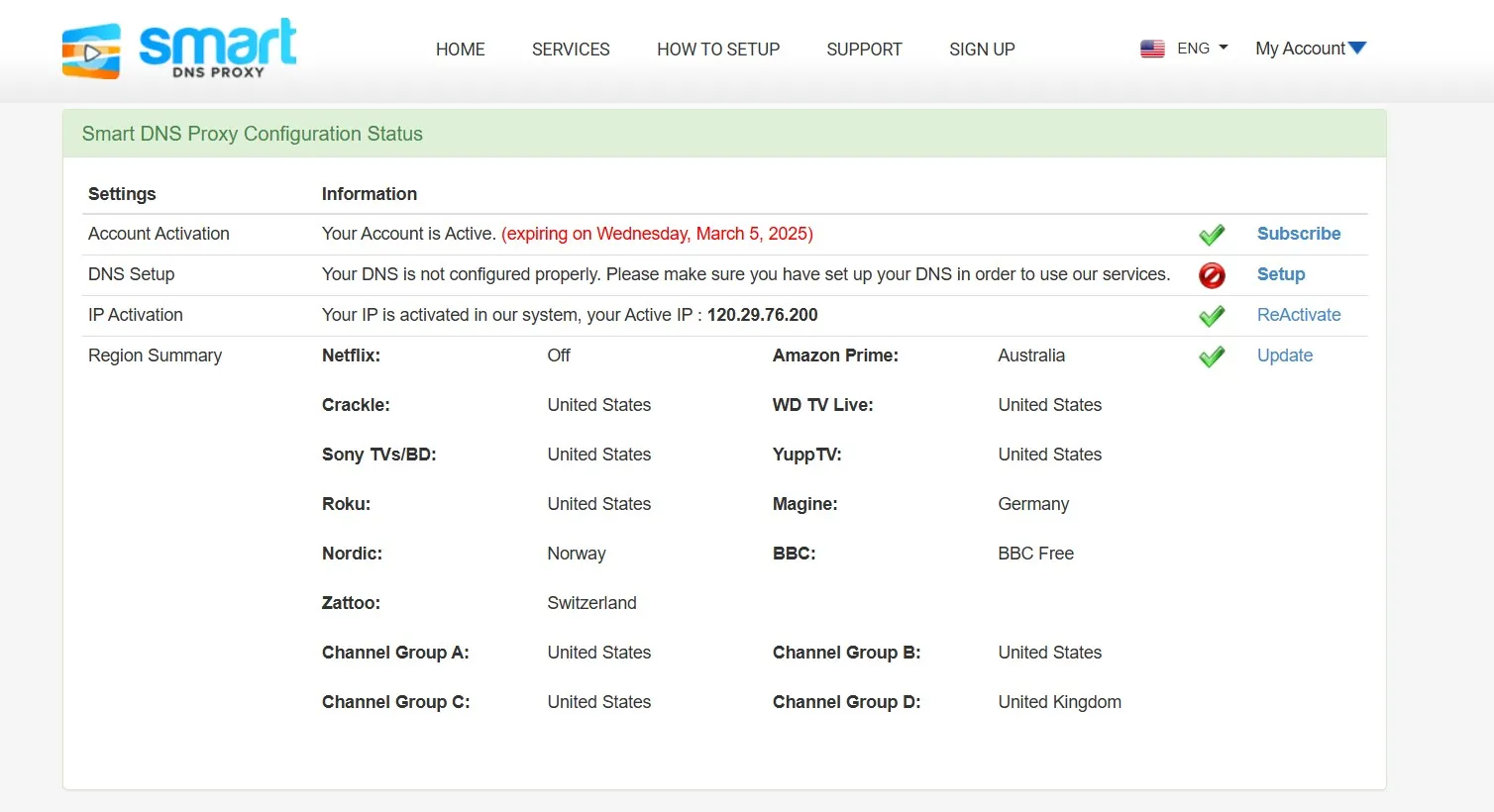 Create a SmartDNS account
