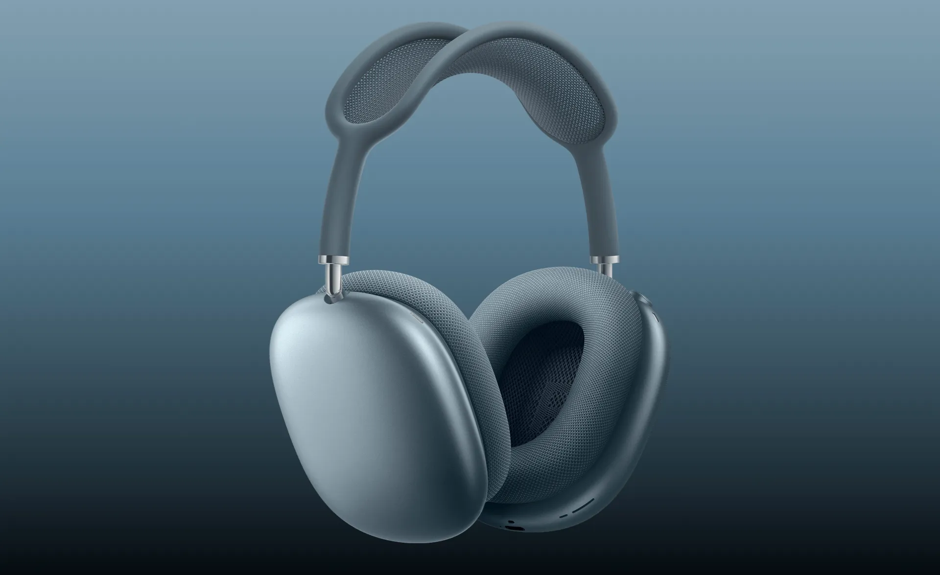 Apple AirPods Max in blue.