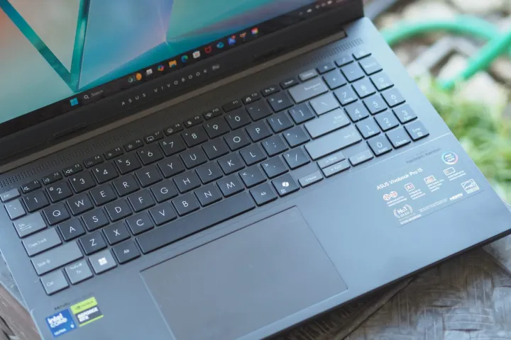 ASUS Vivobook Pro 15 2025 top down view showing keyboard.