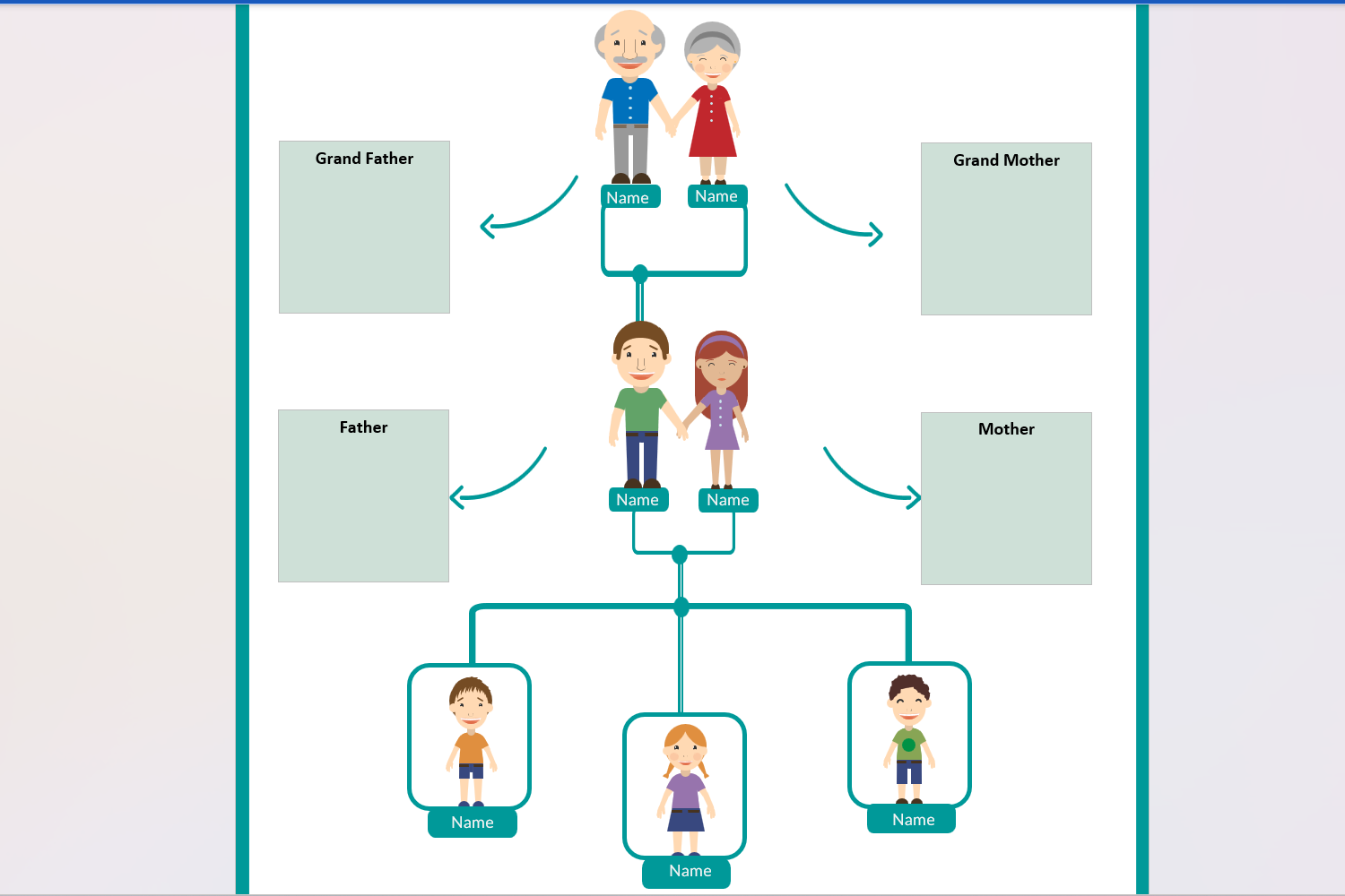 The Detailed Family Tree Template for Kids in Microsoft Word