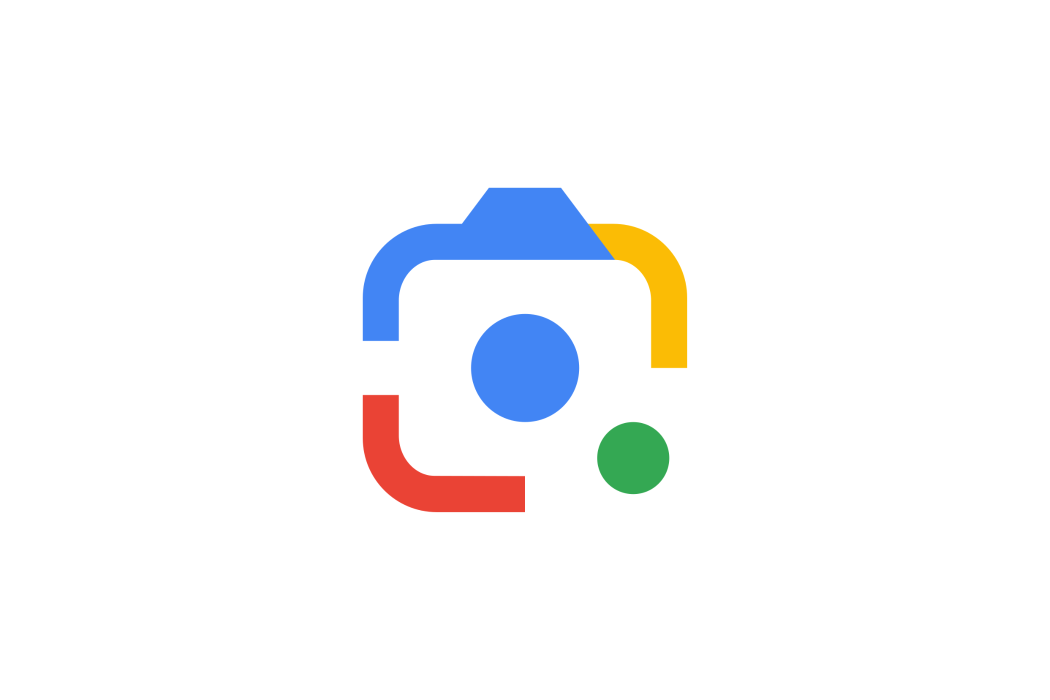 Google lens logo with a white background.