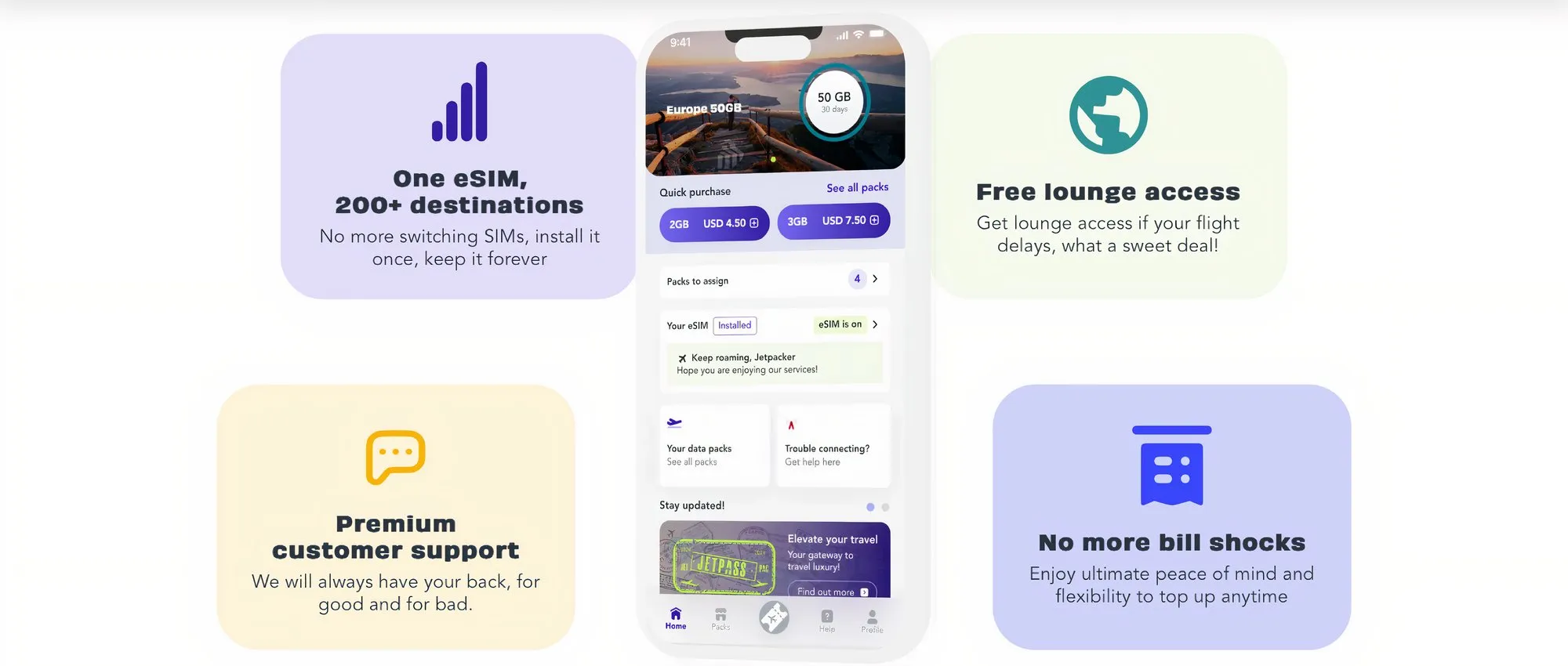 Screenshot of the Jetpac website.