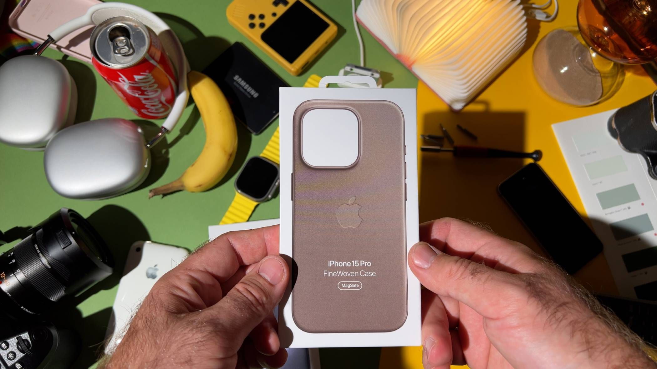 Man holding box for Apple iPhone case