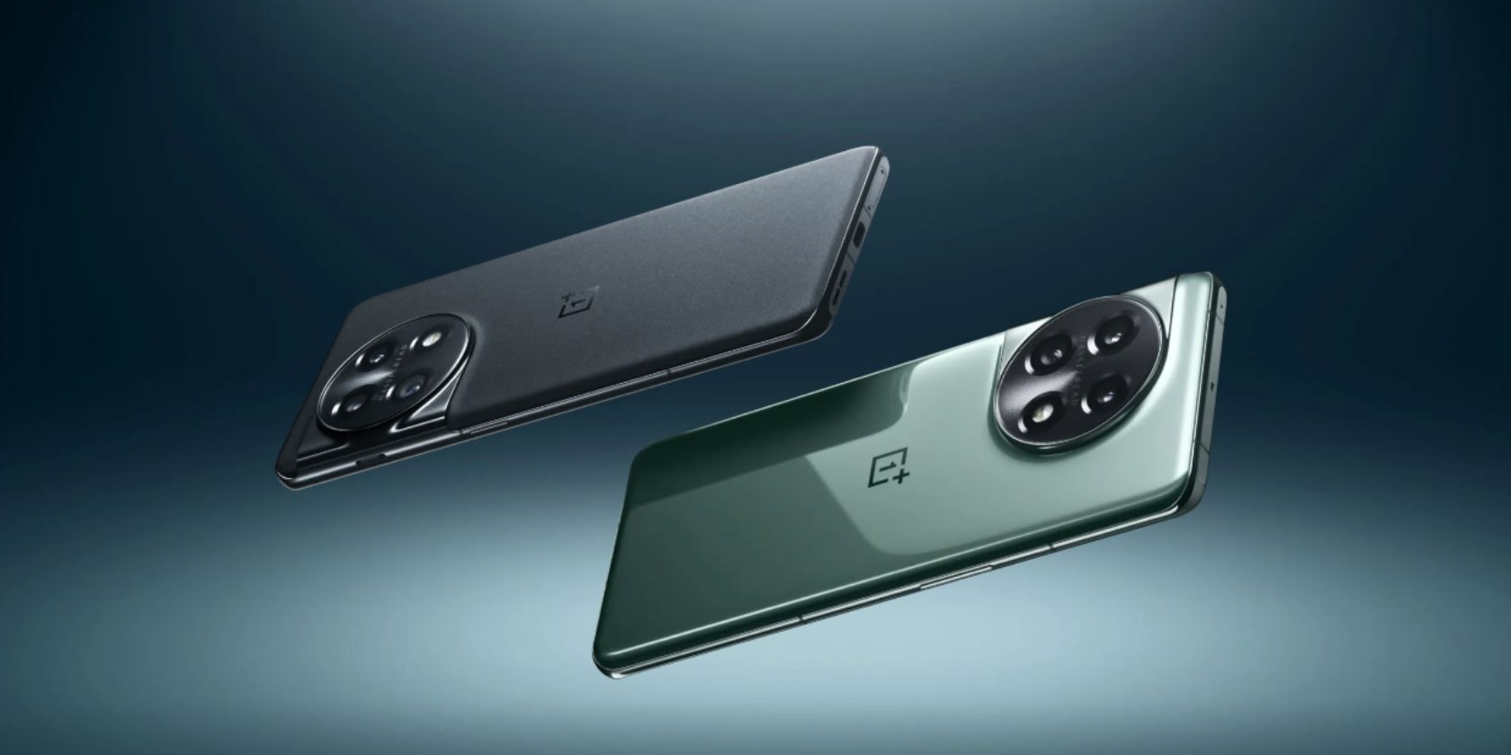 OnePlus 11 in Titan Black and Eternal Green colors