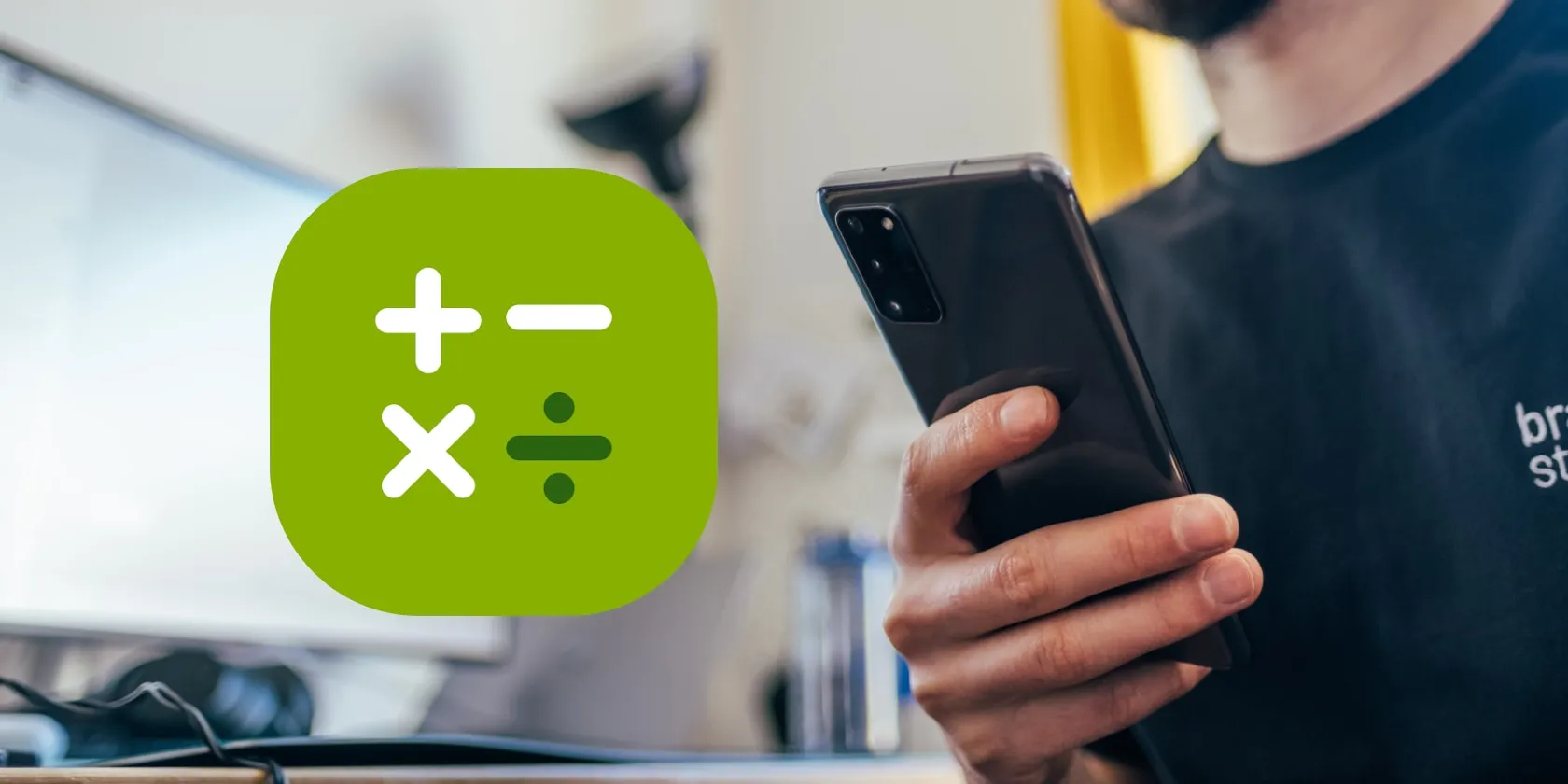 samsung phone with calculator icon