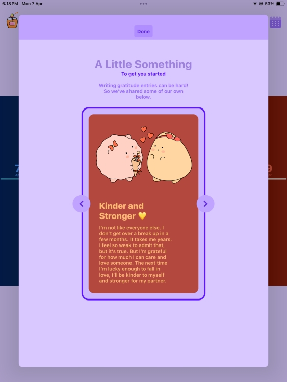 Bears Gratitude Journaling app iPad