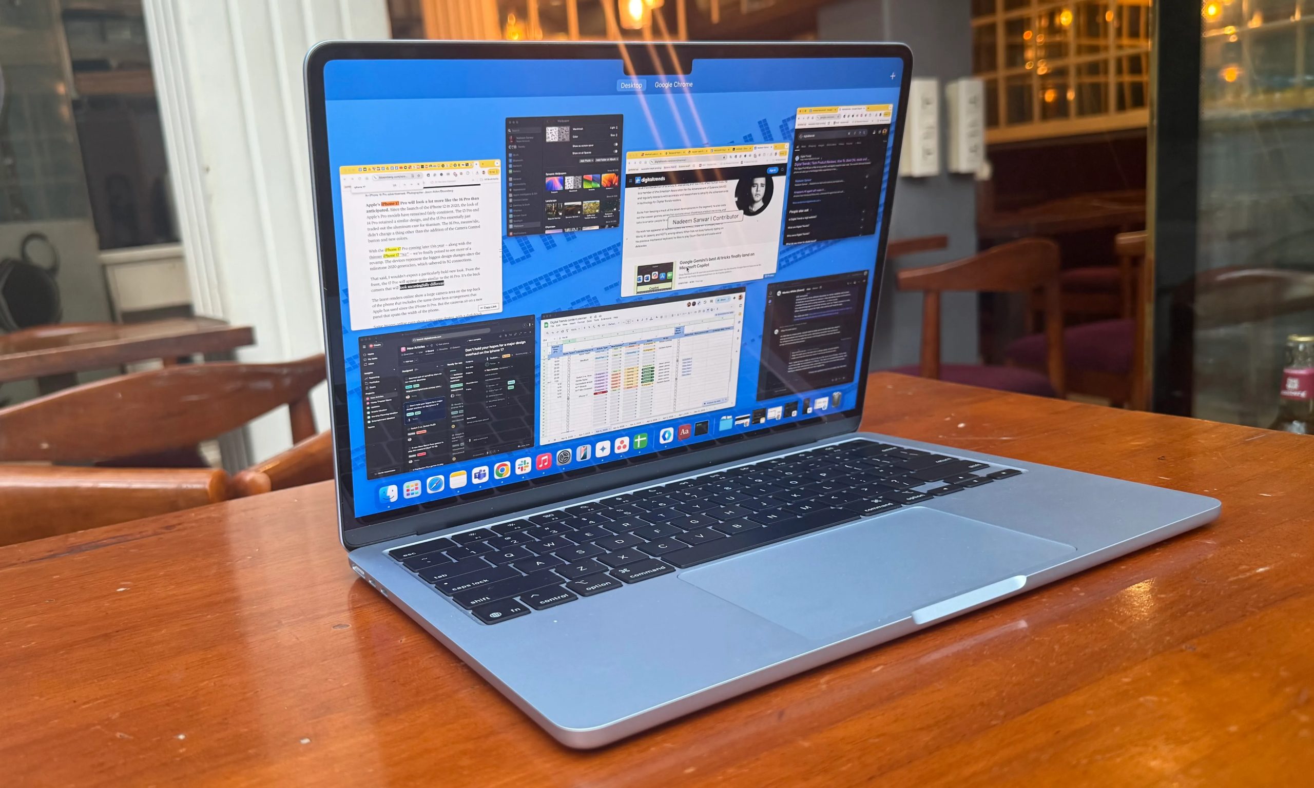 تطبيقات تعمل في الخلفية على جهاز M4 MacBook Air.