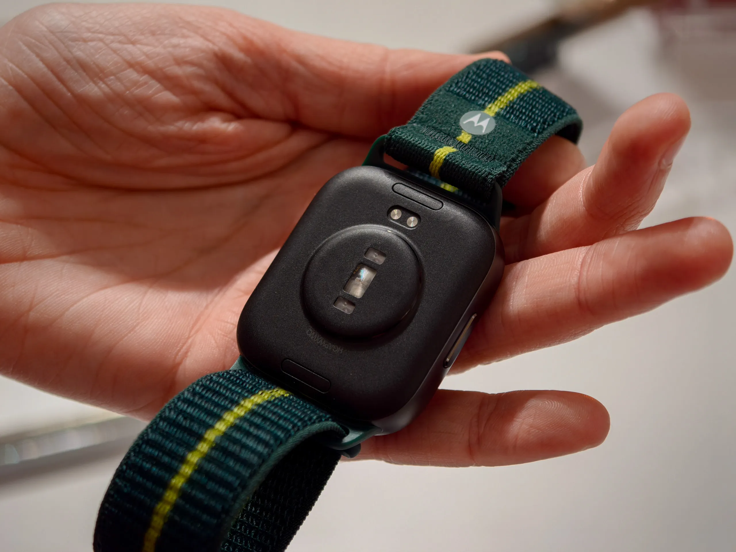 Heart rate sensor on the new Moto Watch Fit 2025