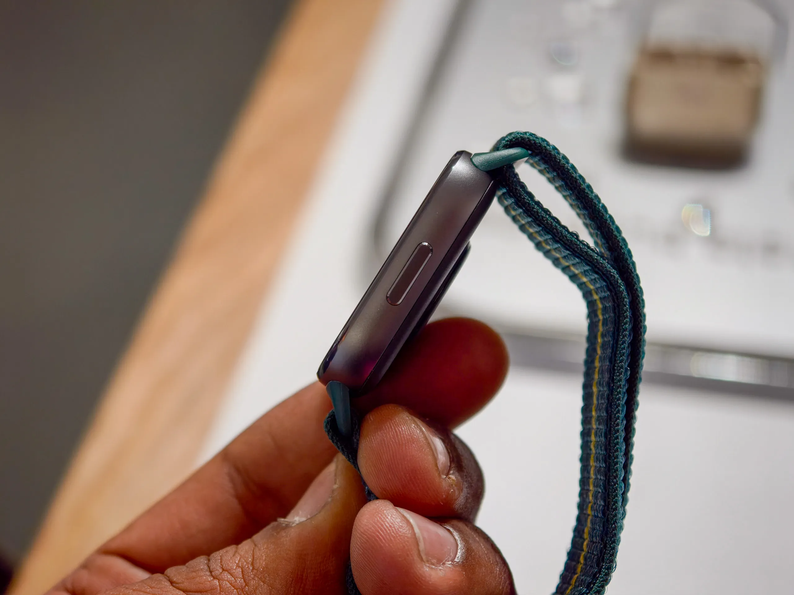 Side button on the new Moto Watch Fit 2025