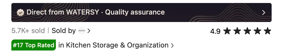 Direct from Watersy tag on Temu