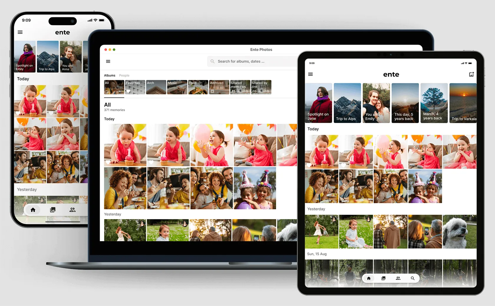 Ente Photos Photo Storage Libries on Multiple Platforms