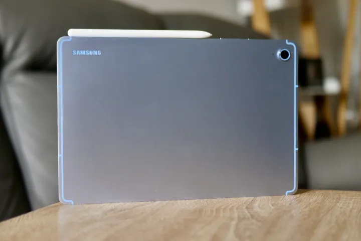 The back of the Samsung Galaxy Tab S10 FE.