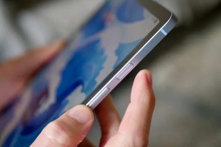 THe Samsung Galaxy Tab S10 FE's fingerprint sensor.