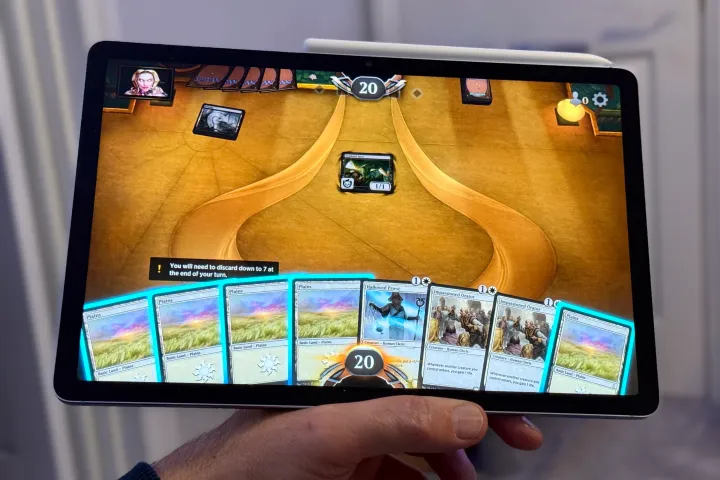 A game running on the Samsung Galaxy Tab S10 FE.