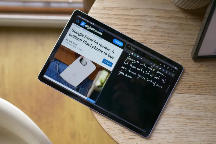 وضع تقسيم الشاشة على Samsung Galaxy Tab S10 FE.