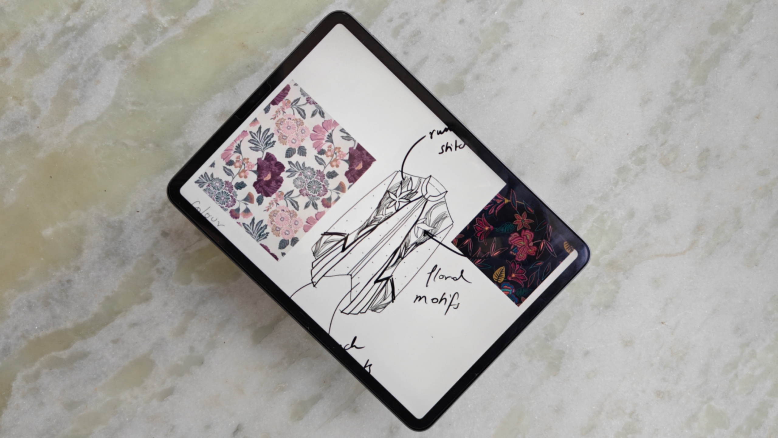 Sketching on the 2021 iPad Pro.