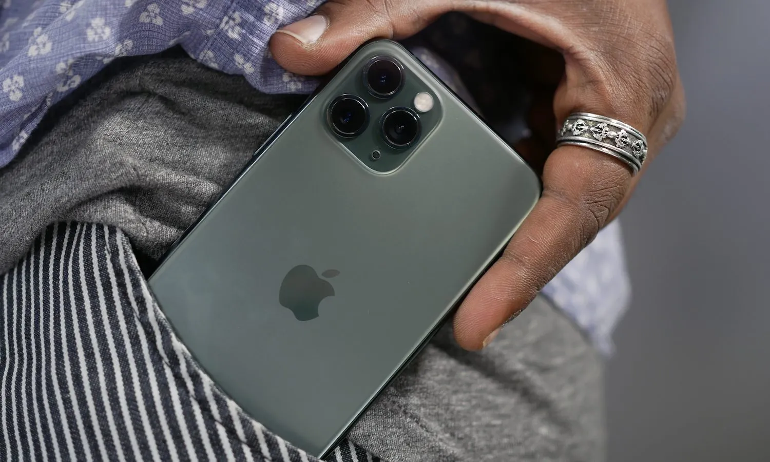 iPhone 11 Pro in Pocket.