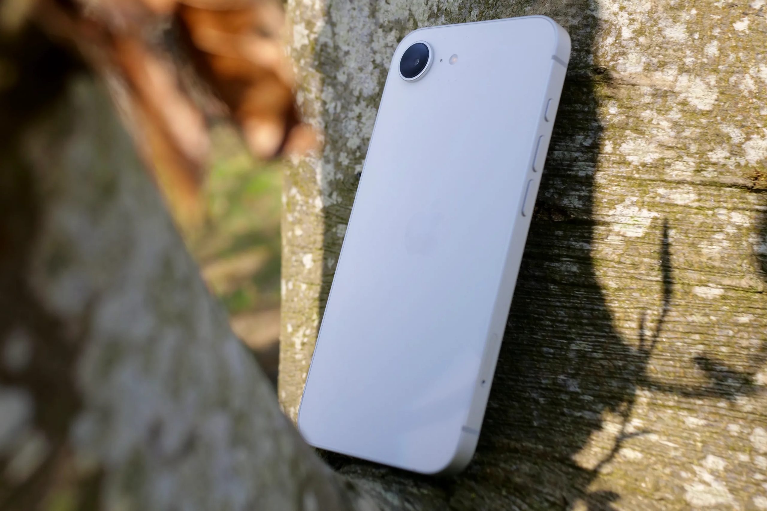 The back of the Apple iPhone 16e.