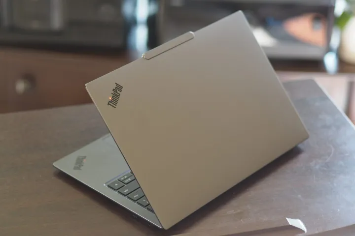 Lenovo ThinkPad X9-14 rear view showing lid and logo.