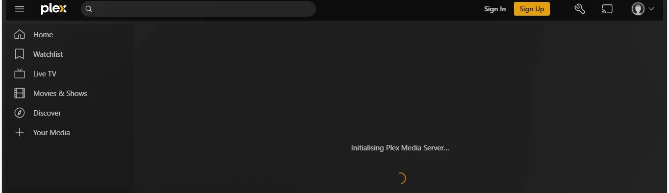 لقطة شاشة لتشغيل Plex