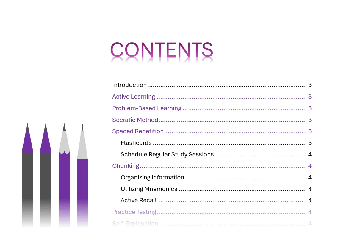 A well-designed Table of Contents in Word