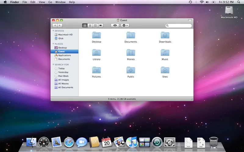 Mac OS X 10.5 Leopard.